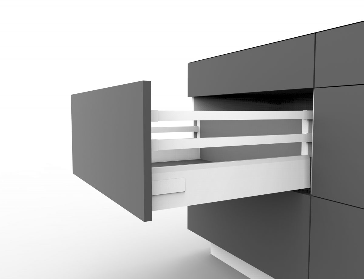 Soft Close 199mm Double Wall Drawer